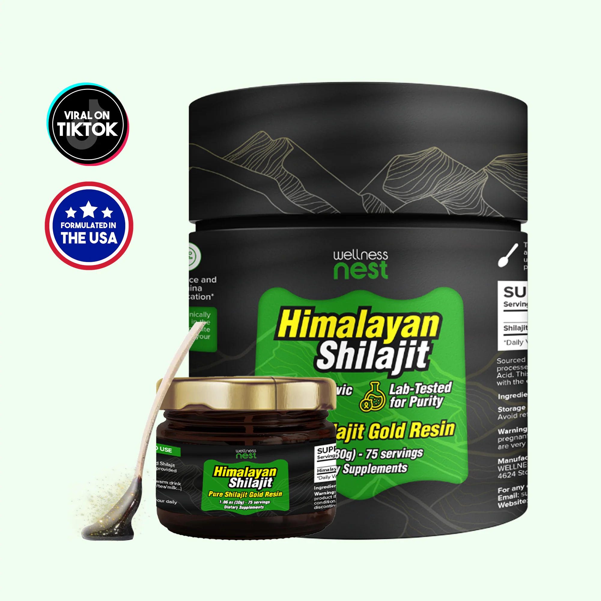 Himalájský Čistý Shilajit Zlatá Pryskyřice